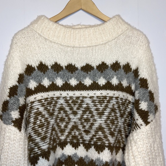 NEW Free People Alpine Pullover in Snowy Forest - Picture 7 of 14